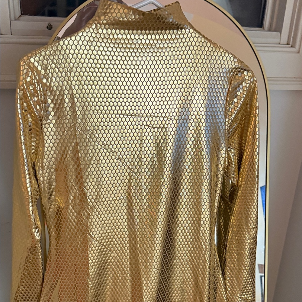 Gold Metallic Honeycomb Top
